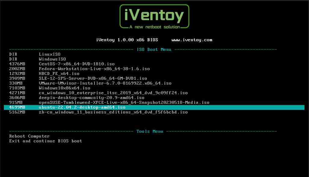 启动U盘开源制作工具ventoy 1.1.08_iVentoy —网络安装操作系统(PXE)