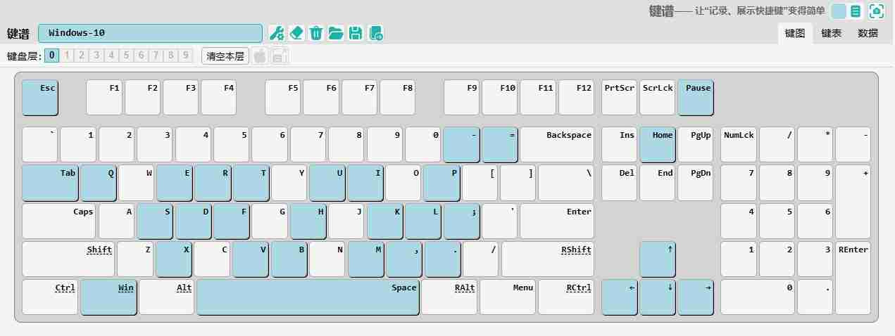 键谱Keymap V3.5.3查看快捷键