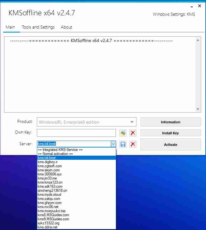KMSoffline离线环境激活Windows和Office工具