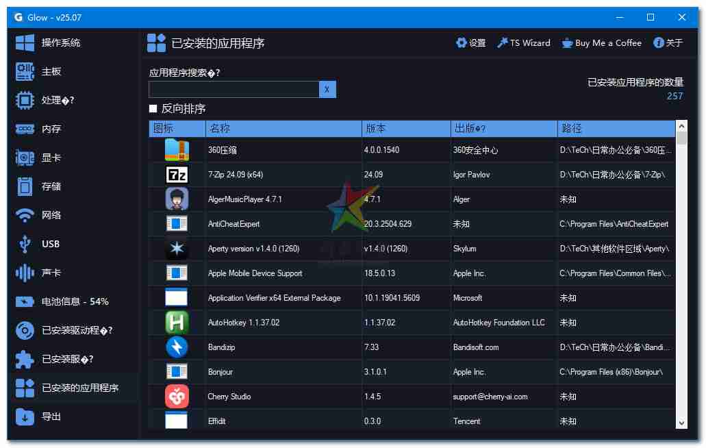 Glow 强大系统分析工具(计算机的硬件和软件能力)