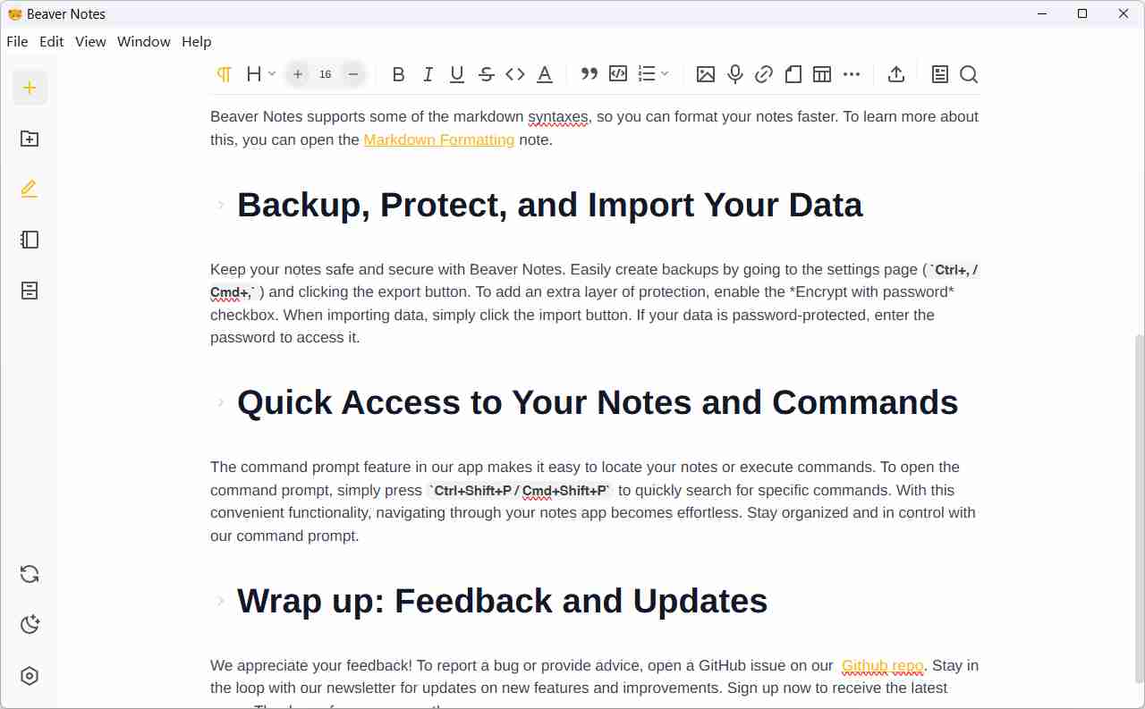 海狸笔记 (Beaver Notes) v4.3.0桌面工具